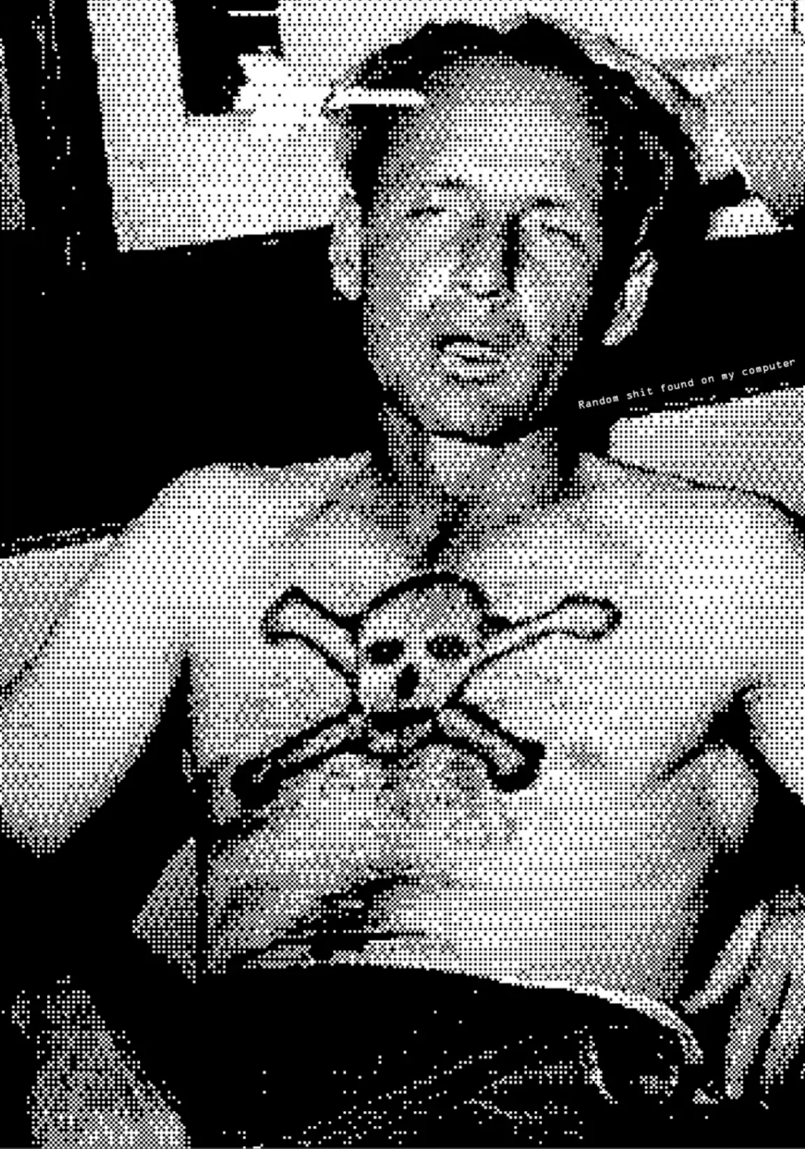 Man with a skull tattoo